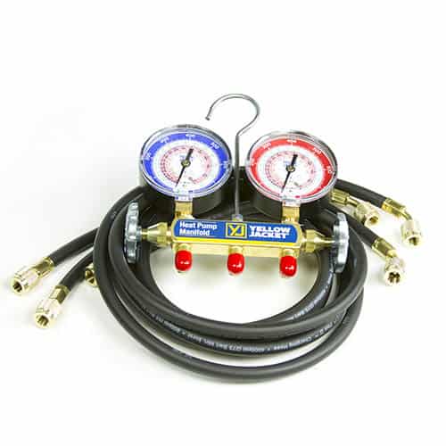 Yellow Jacket 42044 2-Valve Charging Manifold with 60in Hoses