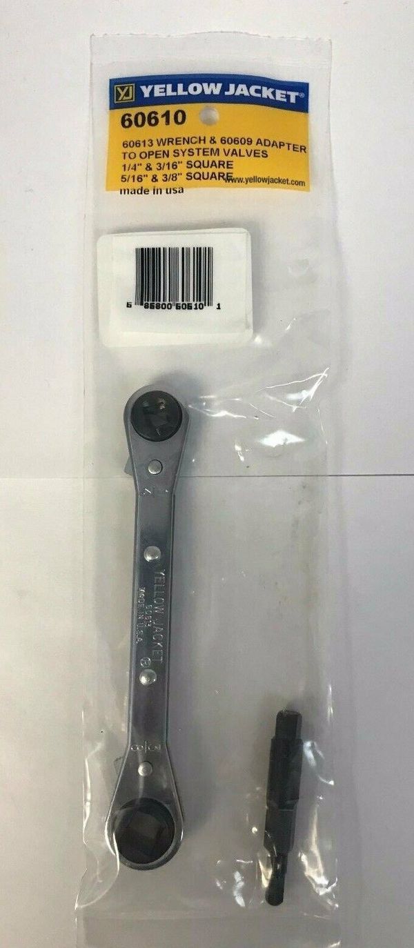 Yellow Jacket 60610 Service Wrench with Hex Key Adapter 60613 & 60609 