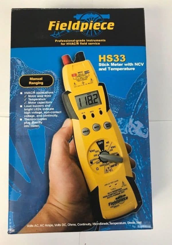 Fieldpiece HS33 Multimeter Package Front Jpg