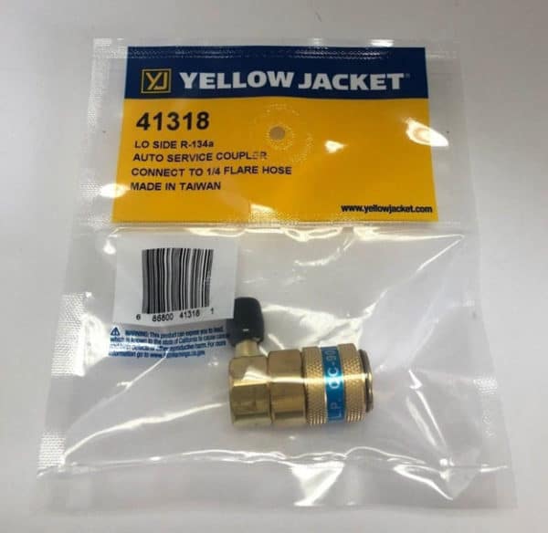 YELLOW JACKET 41318 AUTOMOTIVE R134a LO SIDE COUPLER WITH 1 4 FLARE Jpg
