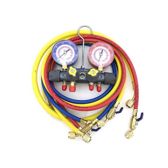 YELLOW JACKET 49967 Manifold 3-1/8 with Gauges with Hoses for sale online 