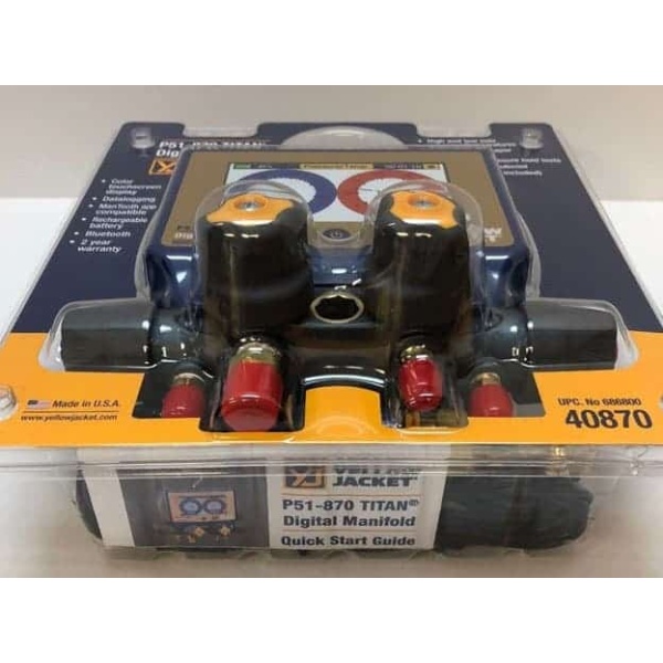Yellow Jacket 40870 P51-870 Titan 4-Valve Digital Manifold