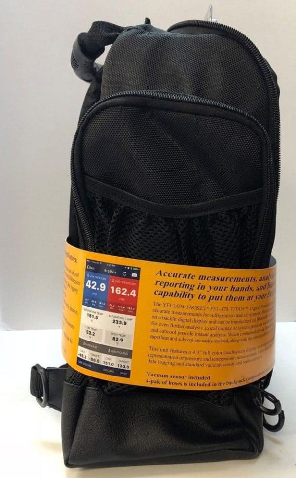 Yellow Jacket P51-870 backpack carrying case side 40870