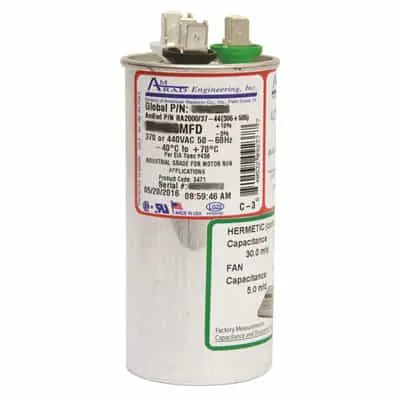 440 VAC Motor Run Capacitor AmRad USA2240 55 5 uF MFD x 370 Made in USA 