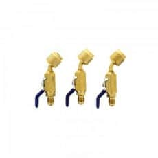 Yellow Jacket 93842 Compact Ball Valve 1/4" 45° 3-pack