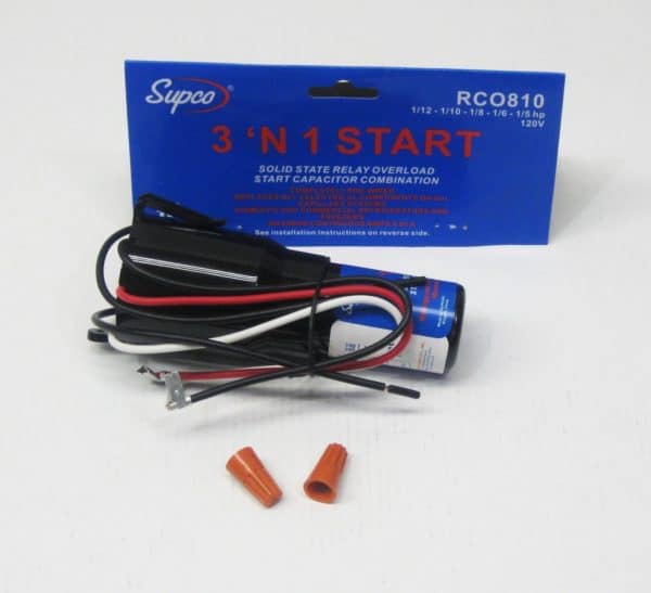 Supco RCO810 Refrigerator Relay Capacitor Overload 3-in-1 up to 1/5 HP