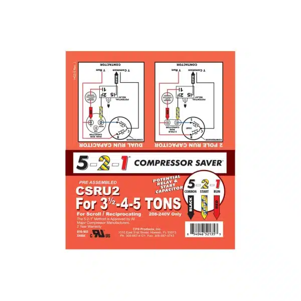 Compressor For Csu CPS 5-2-1 CSRU2 Compressor Saver Kit 3 1/2 to 5 tons