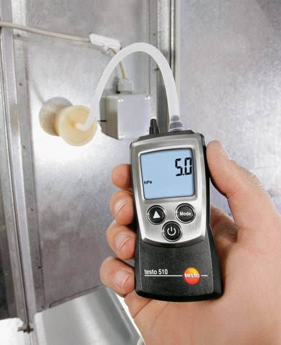 Testo 510 Digital Manometer Kit Differential Pressure Measurement w