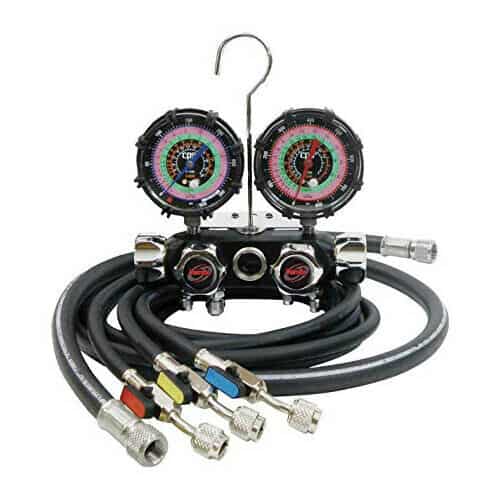 CPS MV4H4P5EZ BlackMax 4 Valve Manifold and Gauge Set