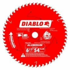 D0654N Diablo 6‑1/2 in. x 54 Tooth Medium Aluminum Cutting Saw Blade