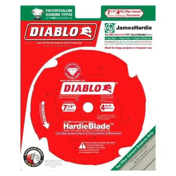 Diablo D0704DH 7‑1/4 in. x 4 Tooth Fiber Cement Blade