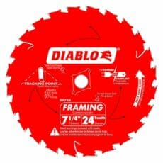Diablo D0724A 7‑1/4 in. x 24 Tooth Framing Saw Blade