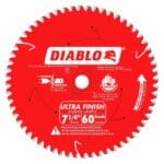 Diablo D0760A 7‑1/4 in. x 60 Tooth Ultra Finish Saw Blade