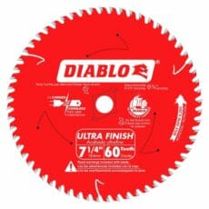 Diablo D0760A 7‑1/4 in. x 60 Tooth Ultra Finish Saw Blade