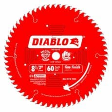 Diablo D0860S 8‑1/4 in. x 60 Tooth Fine Finish Saw Blade