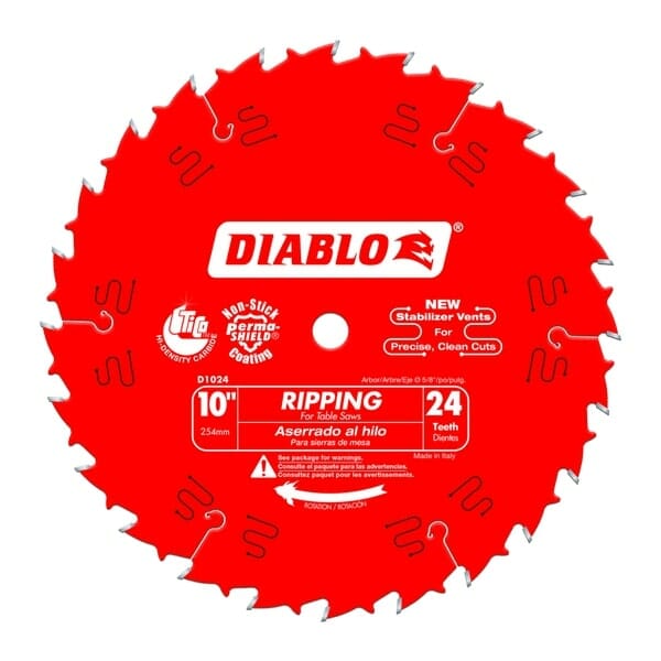 Diablo 10 in. 24 Tooth Ripping Saw Blade D1024X