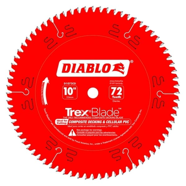 Diablo D1072CD 10 in. x 72 Tooth Composite Material / Plastics