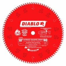 Diablo D1090X 10 in. x 90 Tooth Ultimate Polished Finish Saw Blade