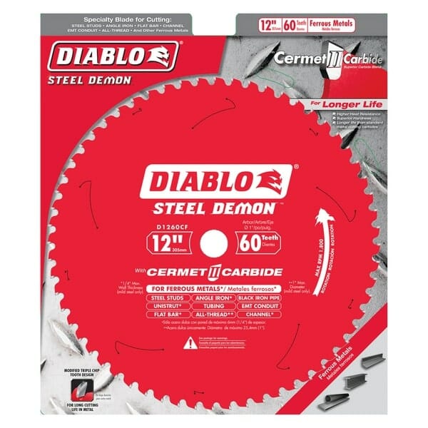 Diablo D1260cf Tooth Steel Demon Cerrmet 2 Saw Blade Packaging Jpg