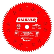 D1280X Diablo 12 in. x 80 Tooth Fine Finish Saw Blade