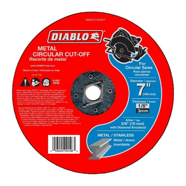 Diablo Dbd070125l01f Metal Circular Cut Off Disc Jpg