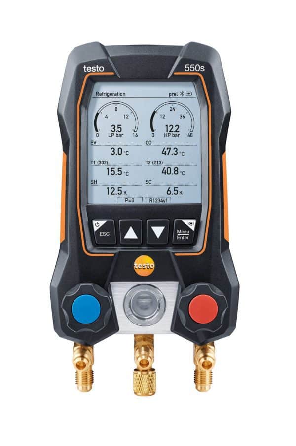 Testo 550s Smart Digital hvac gauges Manifold with bluetooth front 0564-5501-01