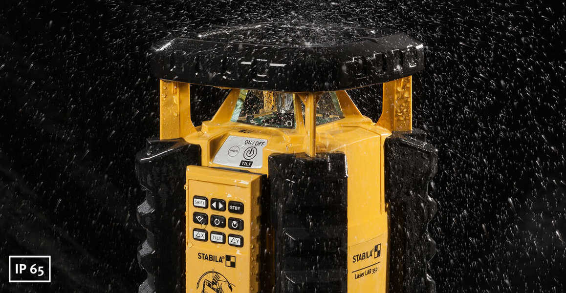 Stabila LAR350 Fully SelfLeveling Rotary Laser 9piece Kit