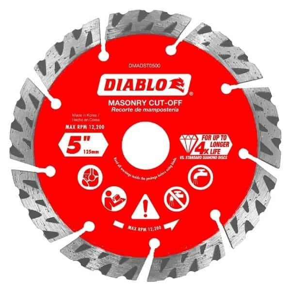 Diablo 5 in. Diamond Segmented Turbo Cut-Off Discs DMADST0500