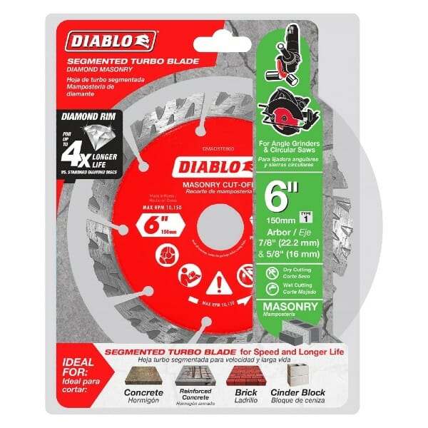Diablo Dmadst0600 Diamond Segmented Turbo Cut Off Discs For Masonry Packaging Jpg