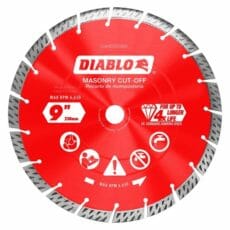 Diablo Dmadst0900 Diamond Segmented Turbo Cut Off Discs For Masonry Front View Jpg