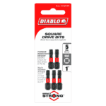 Db Dsq31p5 1in 3 Square Drive Bits 5 Pack 1 E1635965446295 Png