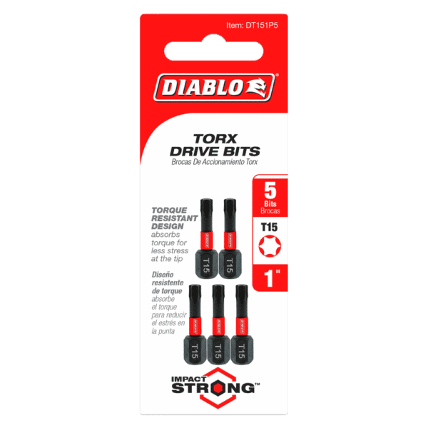 Db Dt151p5 1in 15 Torx Drive Bits 5 Pack 1 E1635970823844 Png