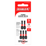 Db Dt201p5 1in 20 Torx Drive Bits 5 Pack 1 Png