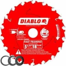 D053818WMX Diablo 5-3/8 in. x 18 Tooth Fast Framing Saw Blade