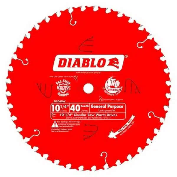 D1040W Diablo 10-1/4 in. x 40 Tooth General Purpose Beam Saw Blade