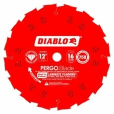 Diablo D1216LF 12 in. x 16 Tooth (PCD) Laminate Flooring PERGO Blade