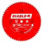 Diablo D1660x Tooth Fine Finish Beam Saw Blade Front View Jpg