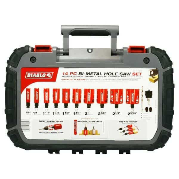 Diablo DHS14SGP 14 pc General Purpose Bi Metal Hole Saw Set