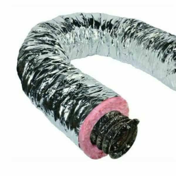 QuietFlex Duct 7 in x 25 ft Insulated Silver