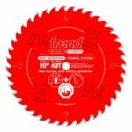 freud 10in general purpose blade red coating with black letters
