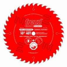 freud 10in general purpose blade red coating with black letters