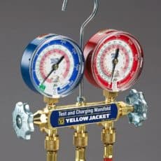 Yellow Jacket 42021 Series 41 Manifold, with 3-1/8'' Gauges