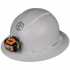Klein Tools Hard Hat 60406, Non-Vented, Full Brim Style with Headlamp