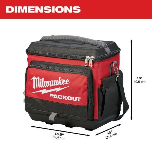 Milwaukee 48 22 8302 5 Compartment Packout Jobsite Lunch Cooler Dimensions Jpg