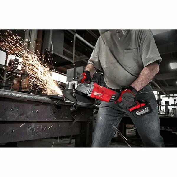 Milwaukee 2785 20 M18 Fuel 7 In 9 In Large Angle Grinder Usage Pic One Jpg