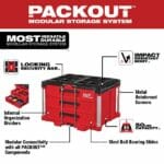 Milwaukee 48 22 8443 Packout 3 Drawer Tool Box Features Jpeg