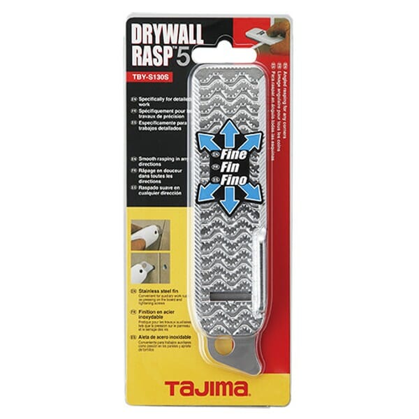 Tajima TBY S130S Drywall Rasp 5 Fine Packaging Jpg