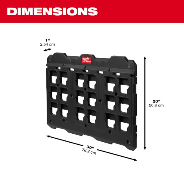Milwaukee 48 22 8487 Packout Large Wall Plate Usage Dimensions Jpg