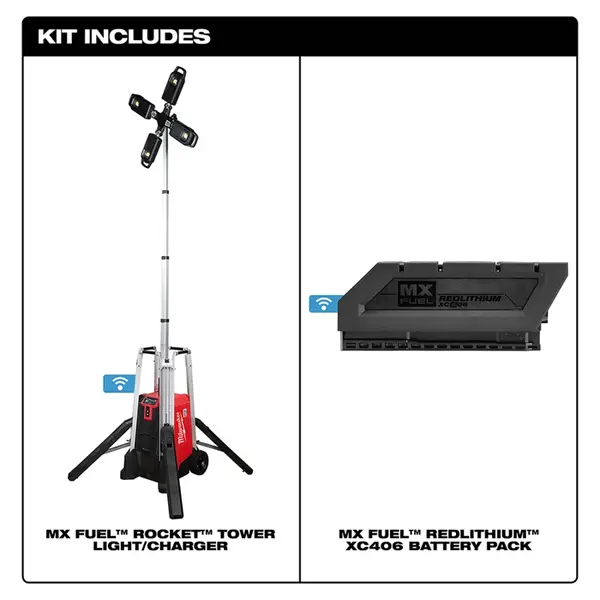 milwaukee-mxf041-1xc-mx-fuel-rocket-tower-light-charger-included