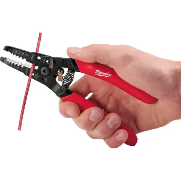 Milwaukee 48 22 6109 7 1 8 Wire Stripper Cutter For Solid And Stranded Wire Usage Cutting Red Wire